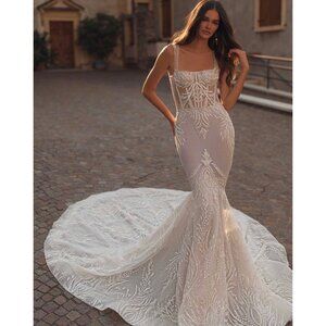 Berta Bridal Beaded Mermaid Wedding Gown